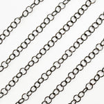 Load image into Gallery viewer, Black Rhodium Sterling Silver Cable Link Chain
