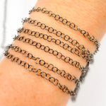 Load image into Gallery viewer, Black Rhodium Sterling Silver Cable Link Chain
