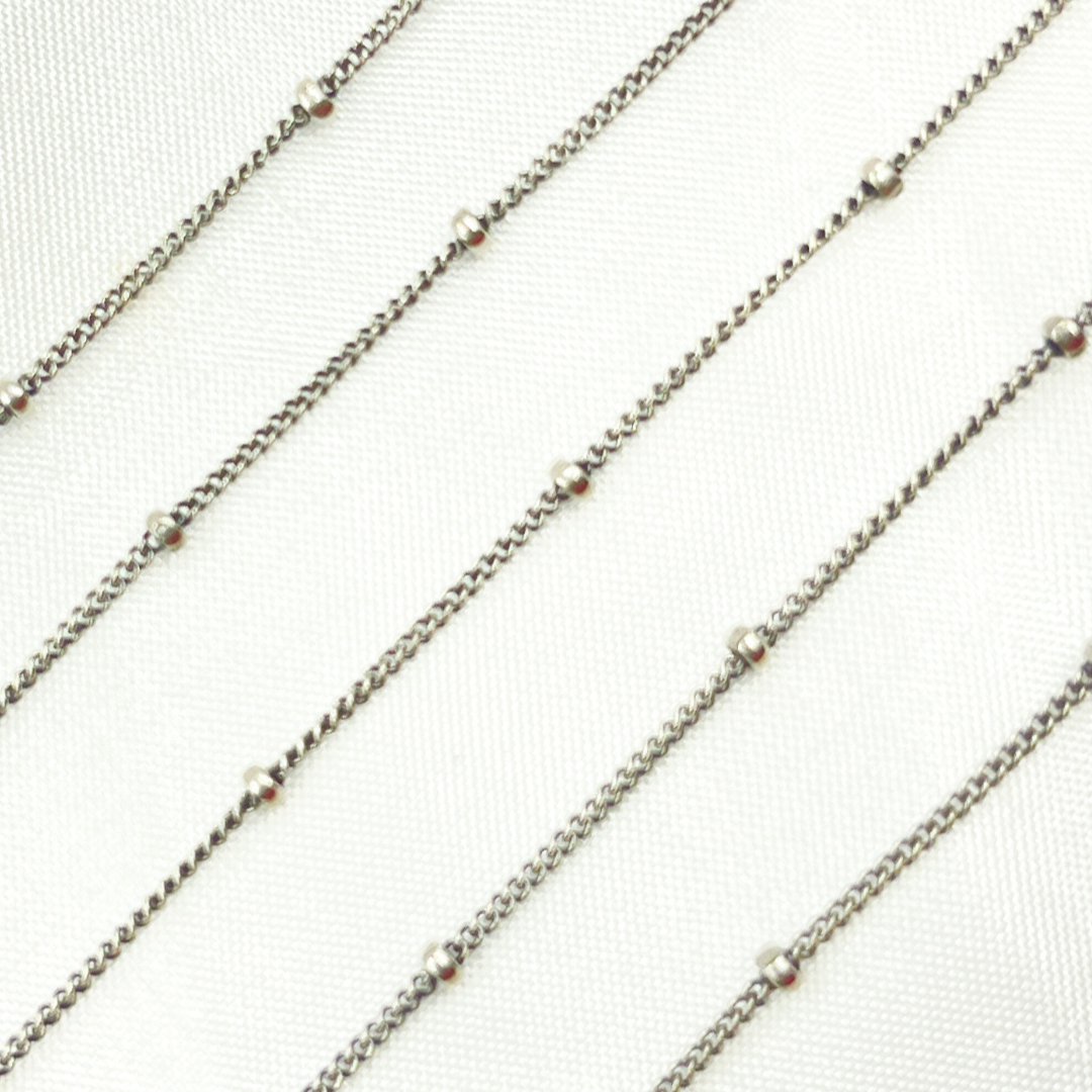 Oxidized 925 Sterling Silver Satellite Chain. 444OX