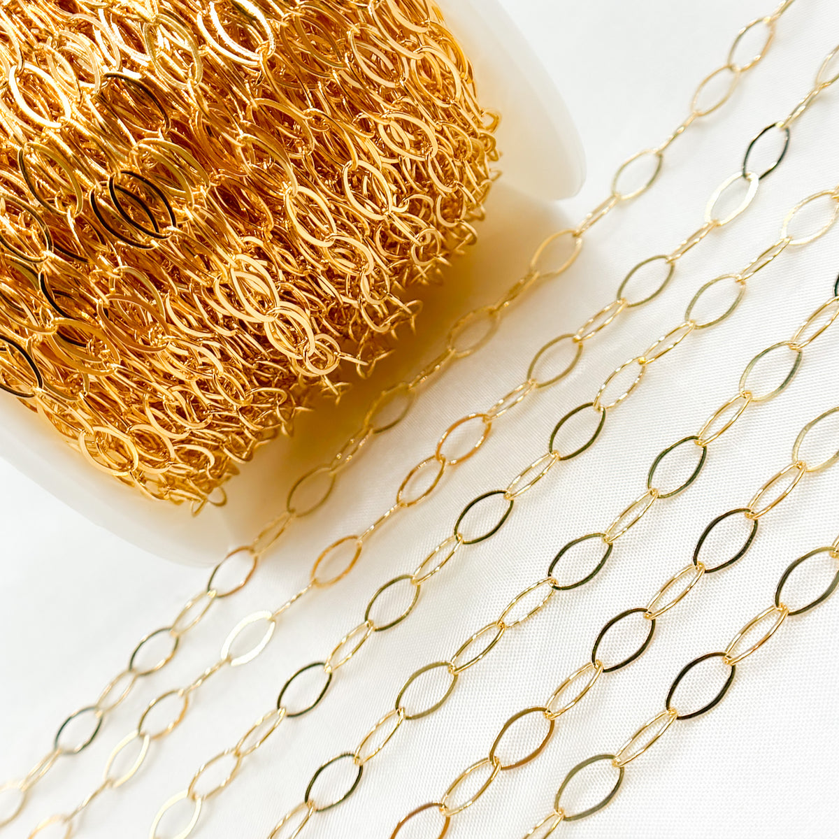 14K Gold-Filled Flat Oval Link Chain