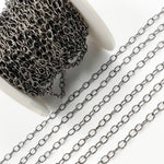 Load image into Gallery viewer, Black Rhodium Sterling Silver Smooth Oval Link Chain