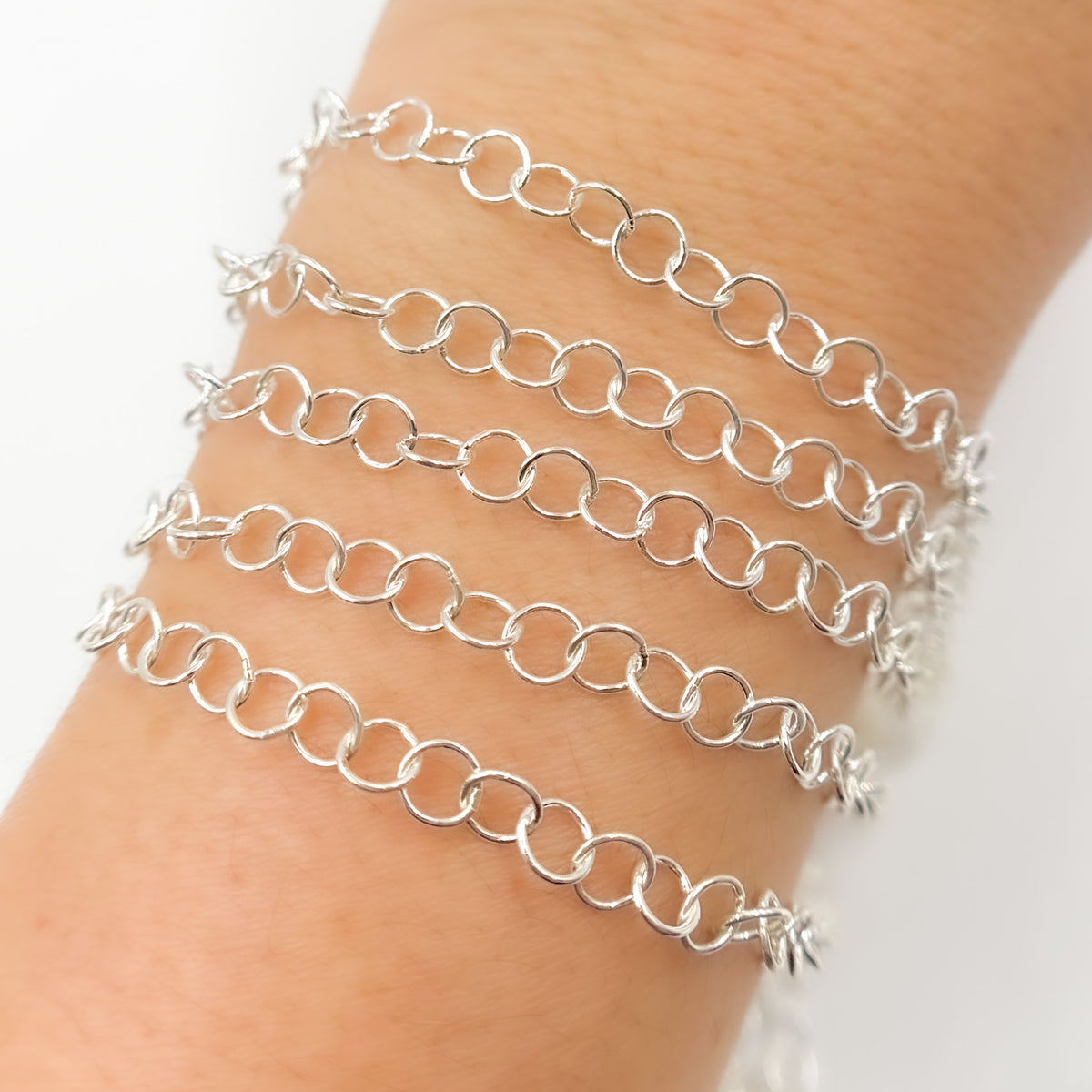 Sterling Silver Smooth Round Link Chain
