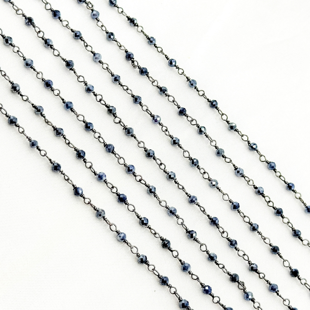 Coated Blue Silverite Oxidized Wire Chain