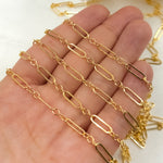 Load image into Gallery viewer, 333F. 14K Gold-Filled Flat Long &amp; Short Links Chain
