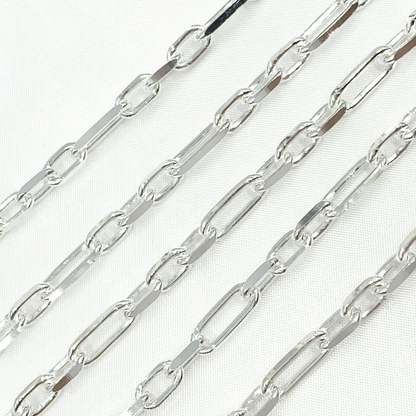 Sterling Silver Diamond Cut Long & Short Link Chain