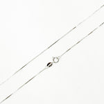 Load image into Gallery viewer, 040VEDWG18K. 18K Solid White Gold Box Chain