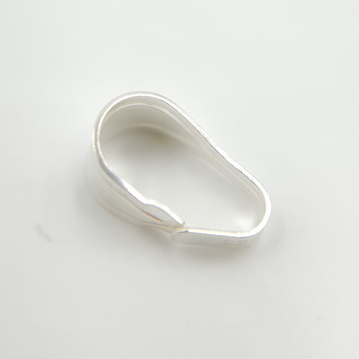 12MM White Sterling Silver Locket Bails