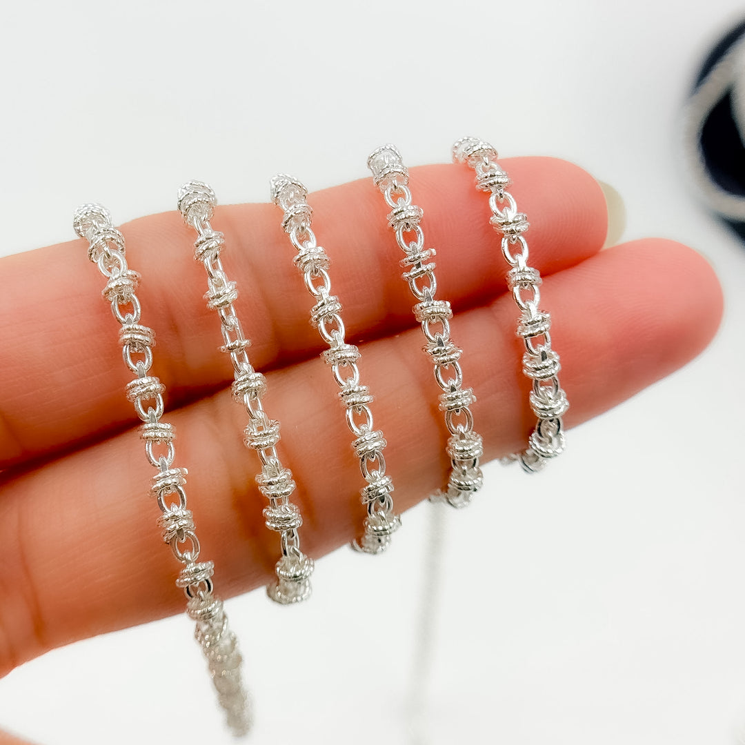 Z121SS. Sterling Silver Fancy Cable Chain