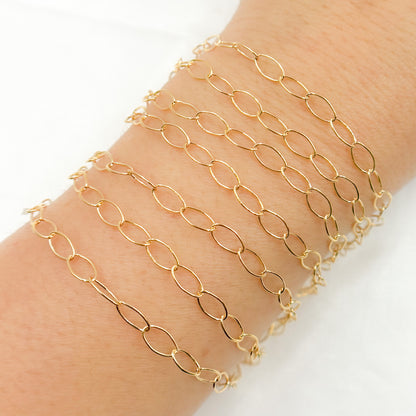 14K Gold Filled Smooth Cable Chain