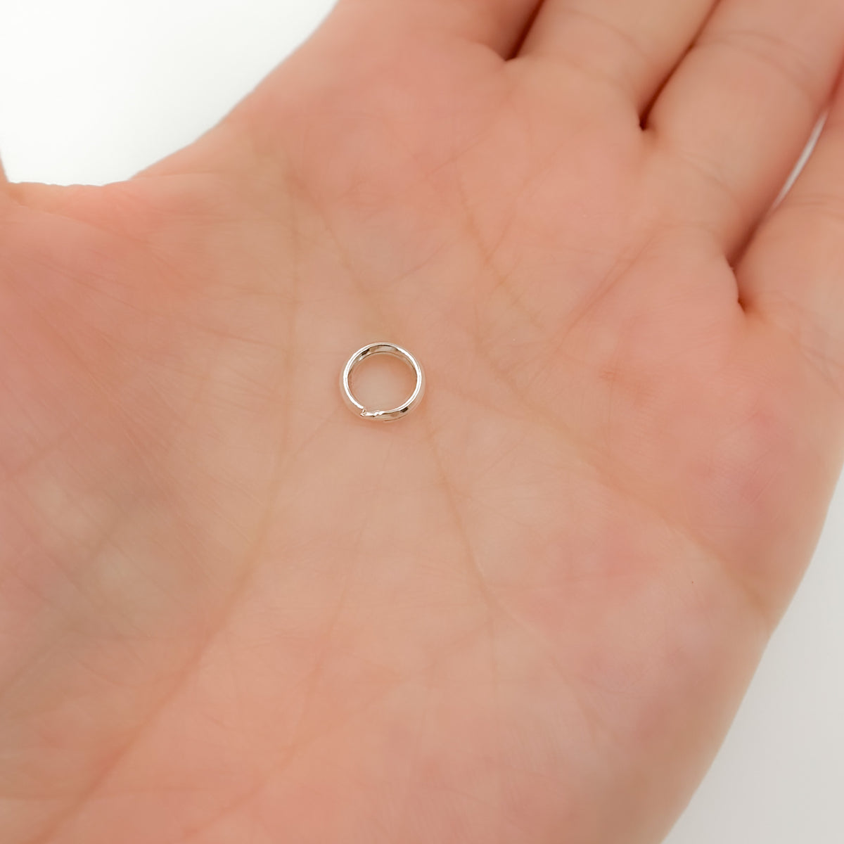 White Silver Split Ring