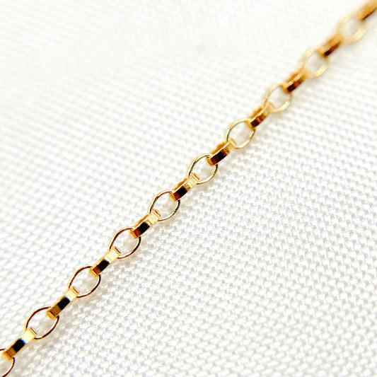 14K Gold Filled Oval Rolo Chain