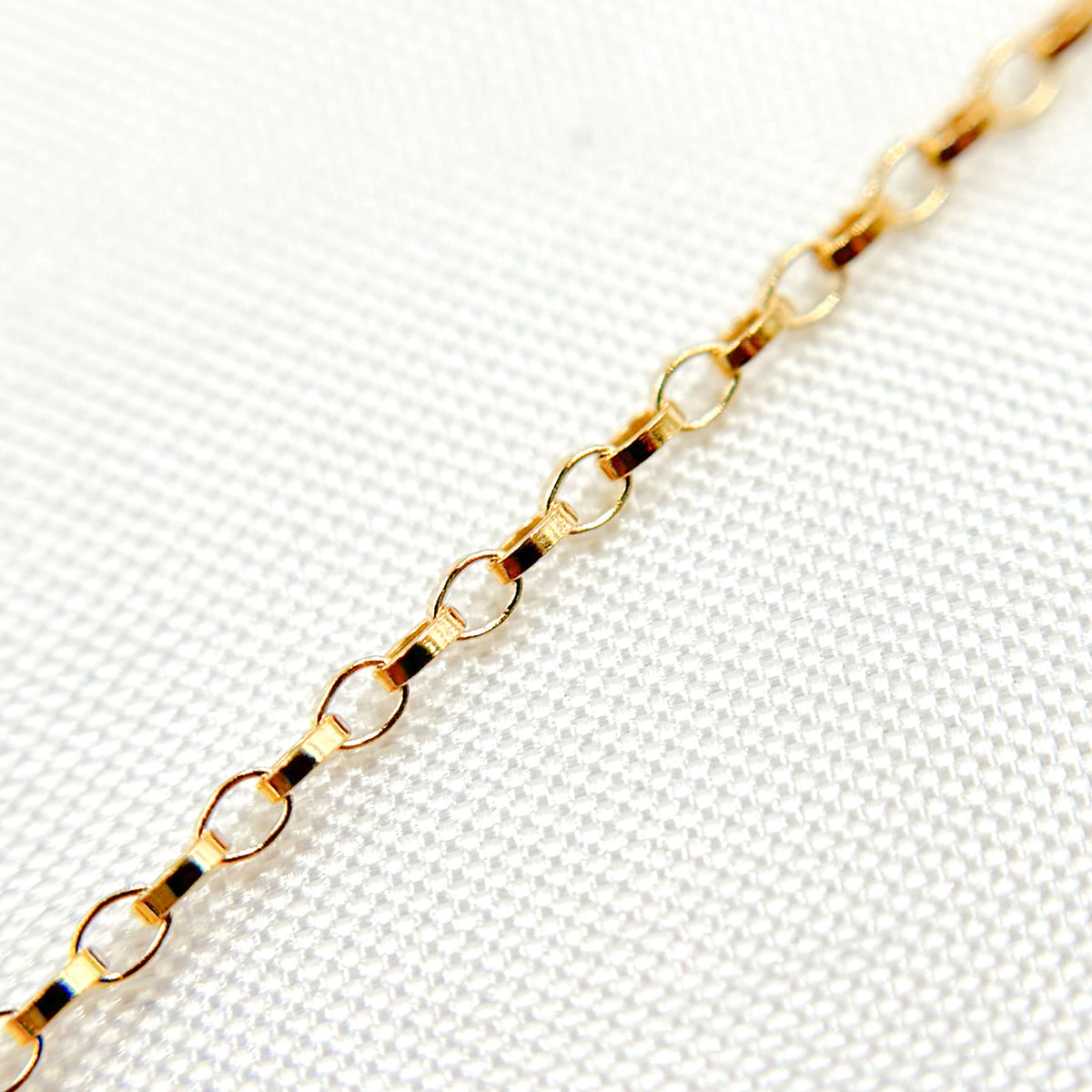 14K Gold Filled Oval Rolo Chain