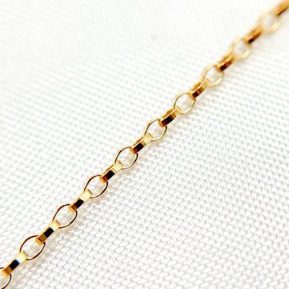 14K Gold Filled Oval Rolo Chain