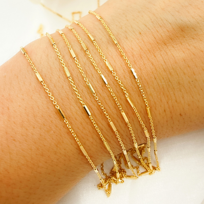 Z9GP. Gold Plated 925 Sterling Silver Satellite Tube Chain