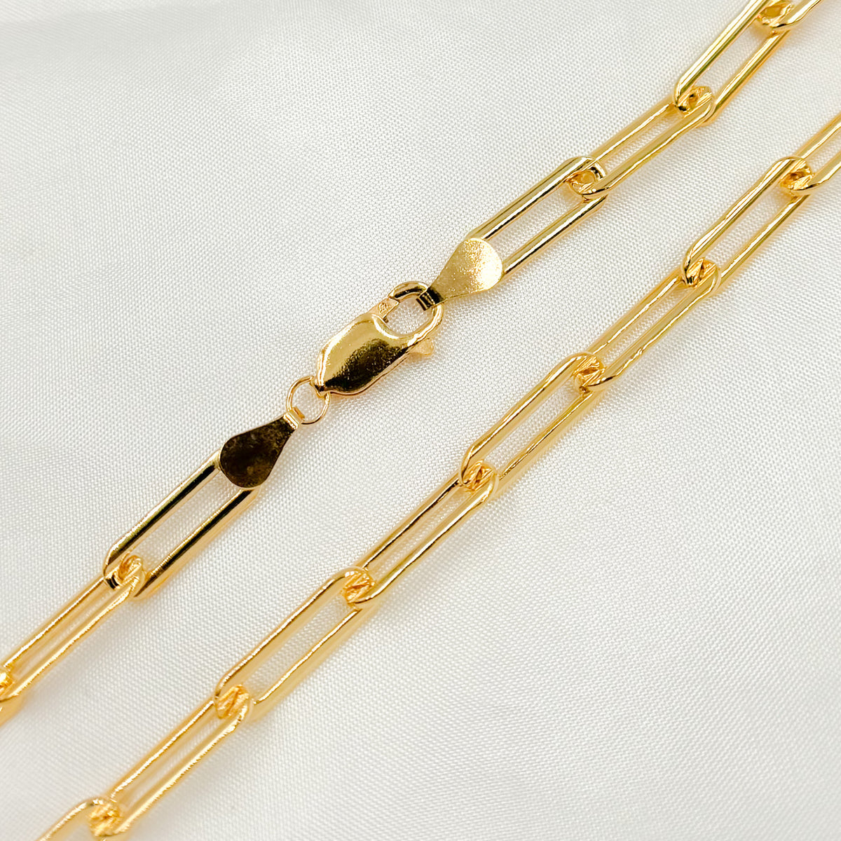 14K Gold-Filled Smooth Paperclip Finished Necklace