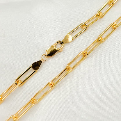 14K Gold-Filled Smooth Paperclip Finished Necklace
