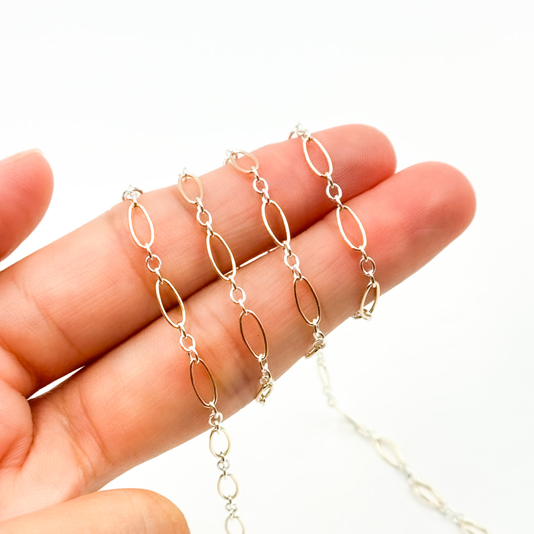 1023SS+GF. Two Tone Oval and Round Links Chain