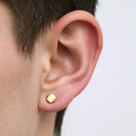 Load image into Gallery viewer, EFZ53578. 14K Solid Gold Rectangle Stud Earrings