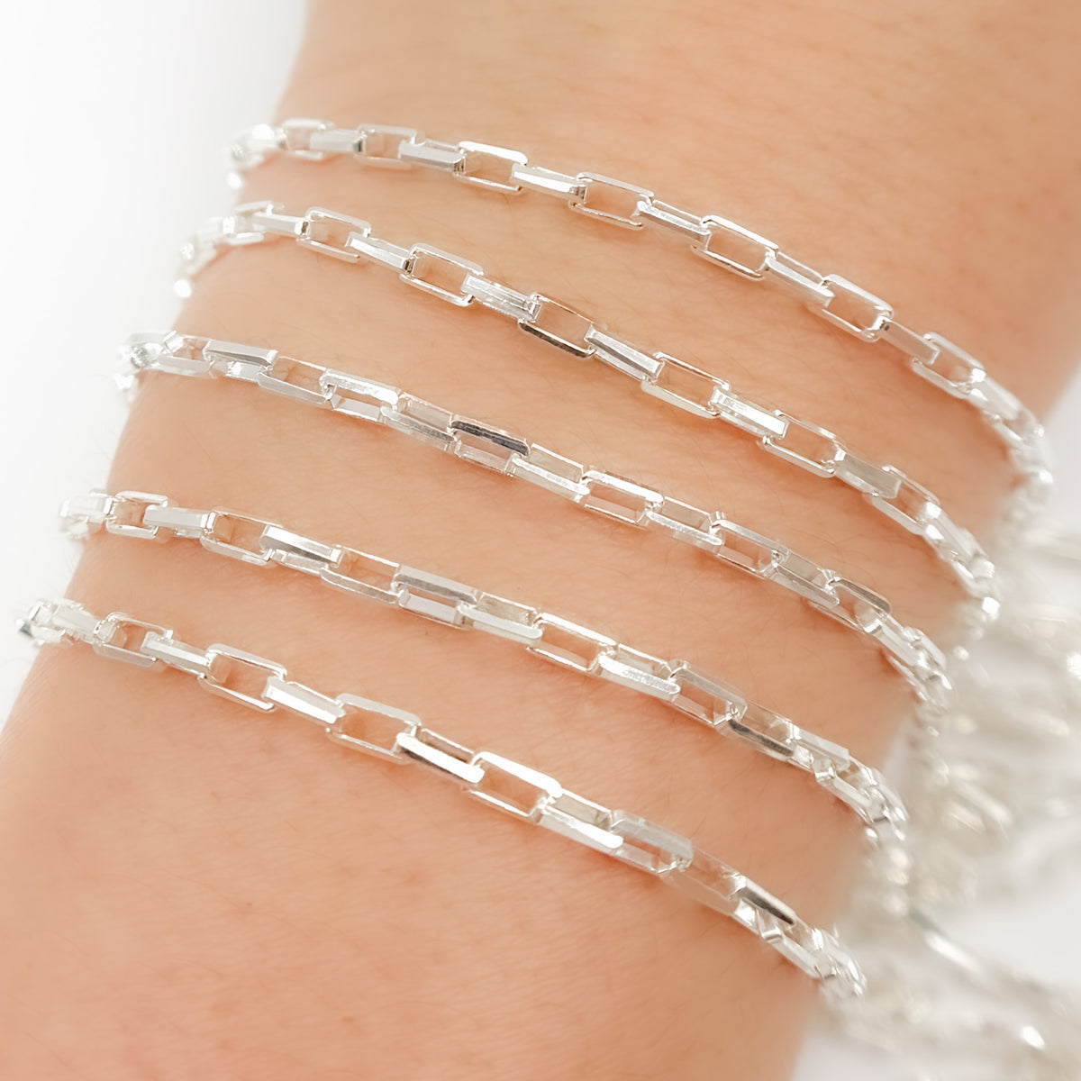 Sterling Silver Box Link Chain
