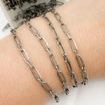 Load image into Gallery viewer, Oxidized 925 Sterling Silver Paperclip Link Chain. Z47OX
