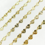 Load image into Gallery viewer, V134GP. Gold Plated 925 Sterling Silver Diamond Cut Heart Chain