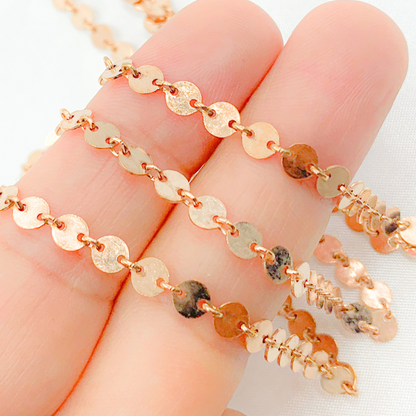Rose Gold Filled Disc Chain