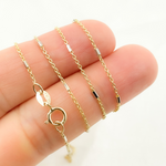 Load image into Gallery viewer, 025R02E2CNP0B8L. 14k Solid Gold Tube Satellite Two Tone Chain
