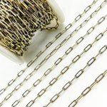 Load image into Gallery viewer, Z113GB. Two Tone Black Rhodium and Gold Plated Paperclip Textured Chain
