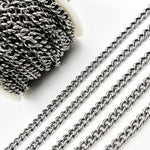 Load image into Gallery viewer, Y5OX. Oxidized Sterling Silver Curb Chain
