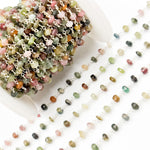 Load image into Gallery viewer, MTO21. Multi Tourmaline Sterling Silver Wire Chain
