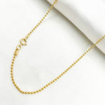 Load image into Gallery viewer, 14k Gold Filled Ball Finished Necklace. 1.5BLC Necklace
