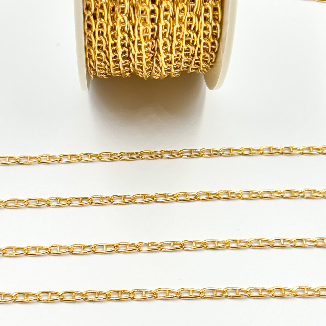V286GF. 14K Gold Filled Smooth Marina Link Chain