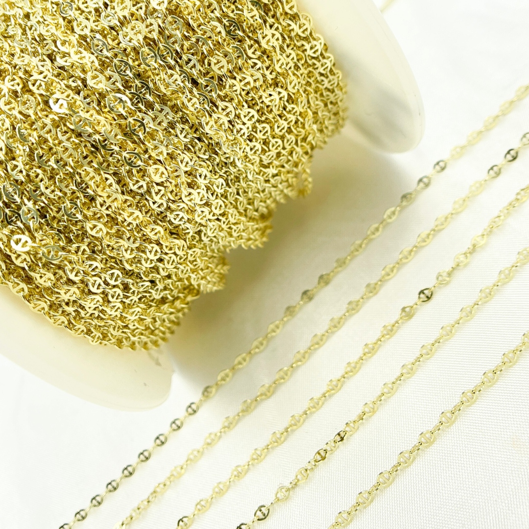 Gold Plated 925 Sterling Silver Fancy Link Chain.