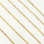 Load image into Gallery viewer, Z26GS1. Gold Plated 925 Sterling Silver Satellite 3 Cubes Chain
