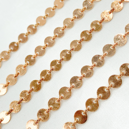 Rose Gold Filled Disc Chain