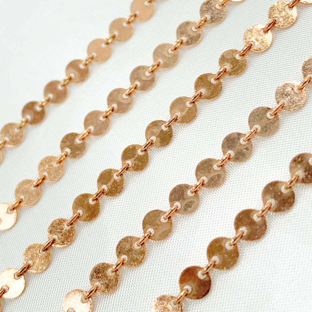 957RGF. Rose Gold Filled Disc Chain