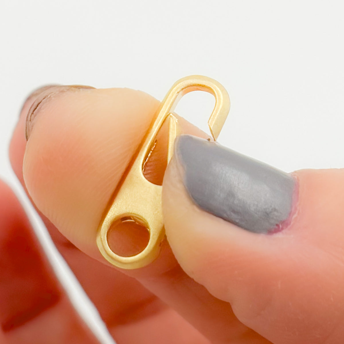 20MM Gold Plated Matt Sterling Silver Oval Clasp
