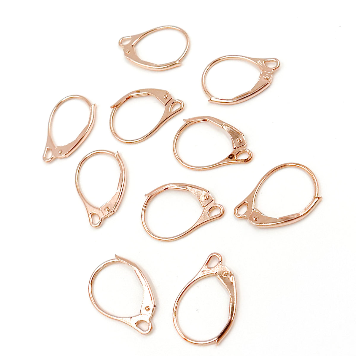 Rose Gold Plated Plain Leverback