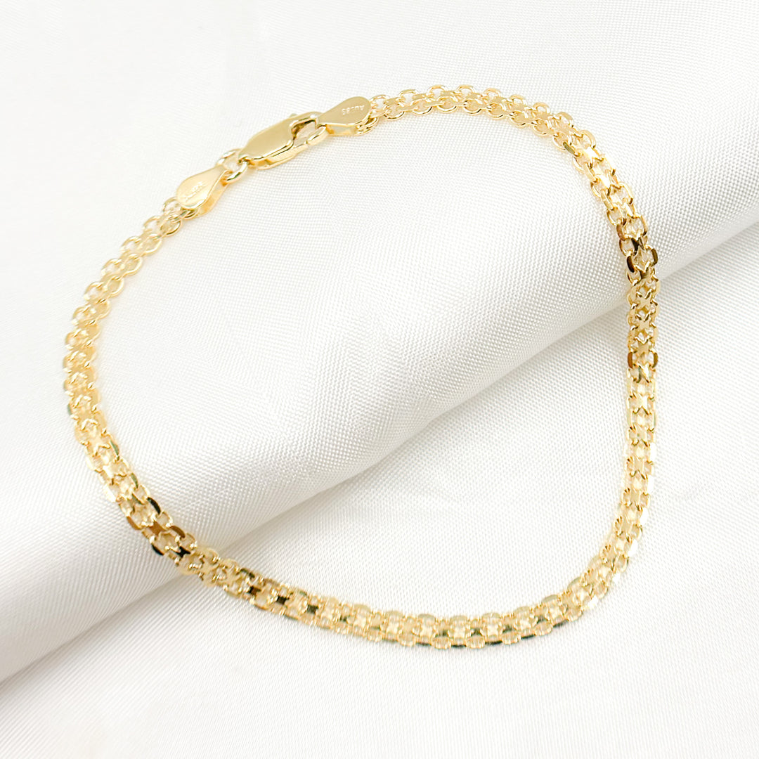 050R13AC2A3L137 Bracelet. 14K Solid Gold Bismark Bracelet