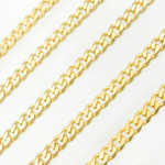 Load image into Gallery viewer, V126GPM. Gold Plated Sterling Silver Matte Curb Chain
