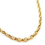 Load image into Gallery viewer, 568/A138. 14K Solid Gold Hollow Flat Cable Link Chain