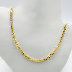 Load image into Gallery viewer, 100HVI2004000. 14K Solid Yellow Gold Franco Hollow Chain Necklace