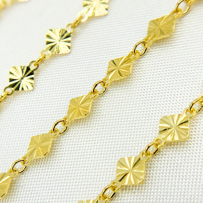 V72GP. Gold Plated 925 Sterling Silver Hammered Diamond
