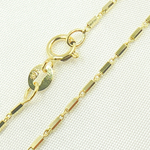 Load image into Gallery viewer, 025R02E0TP0L8L. 14k Solid Yellow Gold Bars Link Chain
