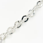 Load image into Gallery viewer, V136SS. Sterling Silver Hollow Flat Oval Link Chain
