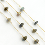 Load image into Gallery viewer, Labradorite Gold Plated Wire Chain. LAB8
