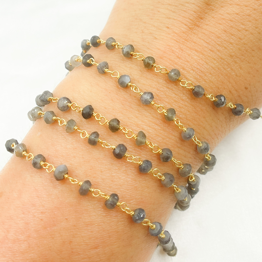 Black Moonstone Wire Chain