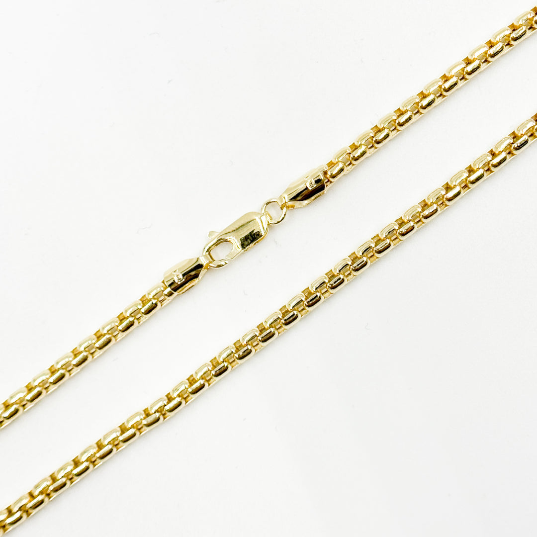 200HIV0934000. 14k Solid Yellow Gold Venezian Box Link Chain