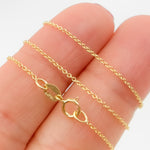 Load image into Gallery viewer, 025R01LGJ08018K. 18K Solid Gold Cable Chain with Extender
