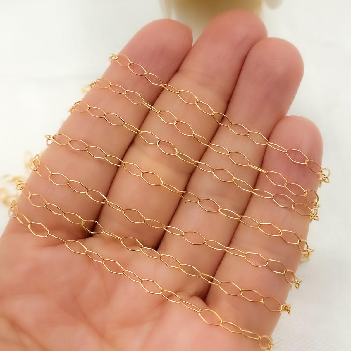 14K Gold Filled Rhomb Link Chain